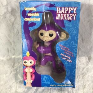 Happy Monkey finger toy NIB NWT NEW purple